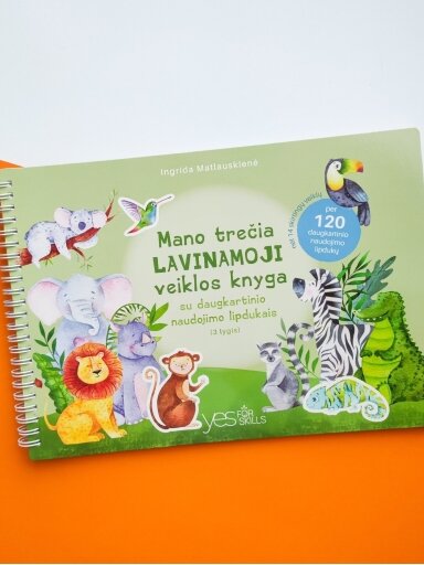 My third educational activity book with reusable stickers, Skilsas