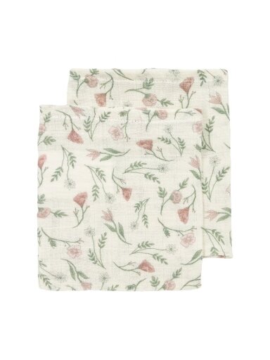 Muslin diapers set, 2 pcs. 30x30, Meyco Baby Flower Multicolour