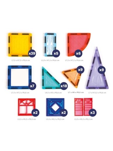 Magnetic construction set XXL, 100 pieces, LUDI 3