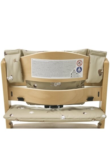 Highchair cushion for growth chair, Meyco Baby (Forest animal sand) 8