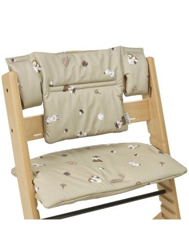 Highchair cushion for growth chair, Meyco Baby (Forest animal sand) 4 Highchair cushion for growth chair, Meyco Baby (Forest animal sand) 4