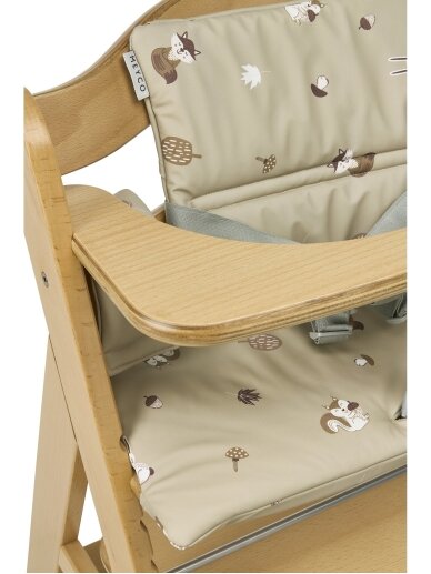 Highchair cushion for growth chair, Meyco Baby (Forest animal sand) 2