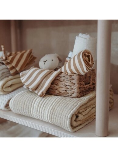 Muslin diapers set, 2 pcs. 30x30, Meyco Baby Stripe Taupe 2
