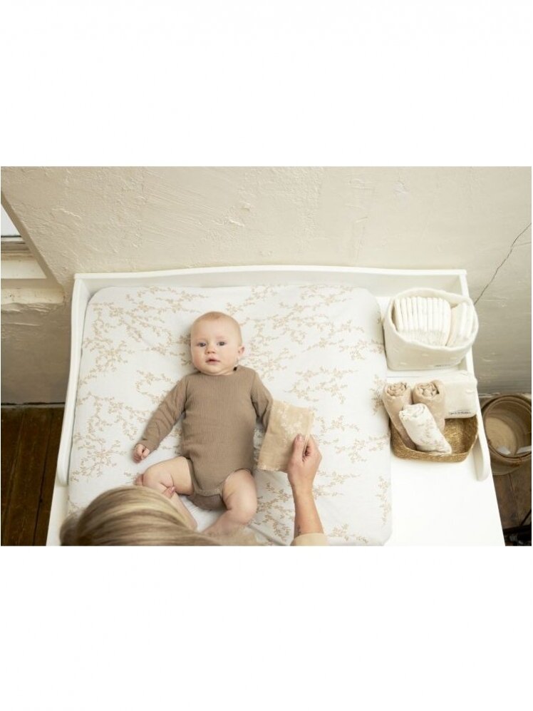 Muslin diapers set, 3 pcs. 30x30, Meyco Baby (Branches sand) 2
