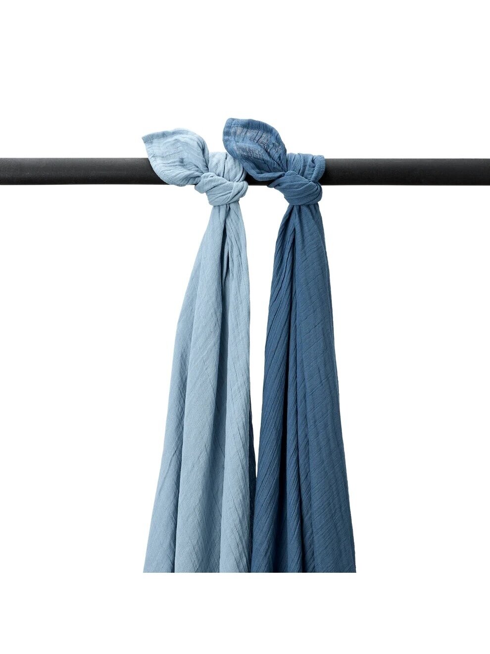 Gauze (muslin) diaper set, 2pcs.,120x120, Meyco Baby (Jeans blue) Gauze (muslin) diaper set, 2pcs.,120x120, Meyco Baby (Jeans blue)
