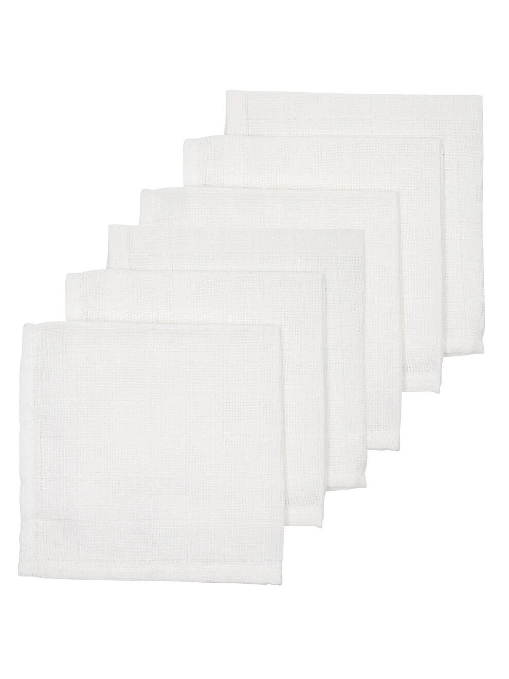 Muslin diapers set, 6 pcs. 30x30, Meyco Baby (White)