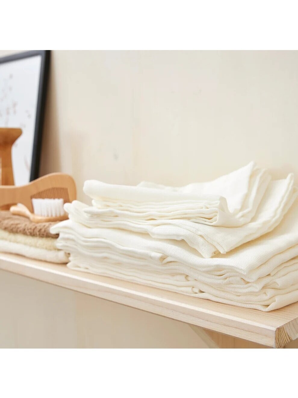 Muslin diapers set, 6 pcs. 30x30, Meyco Baby (White) 2
