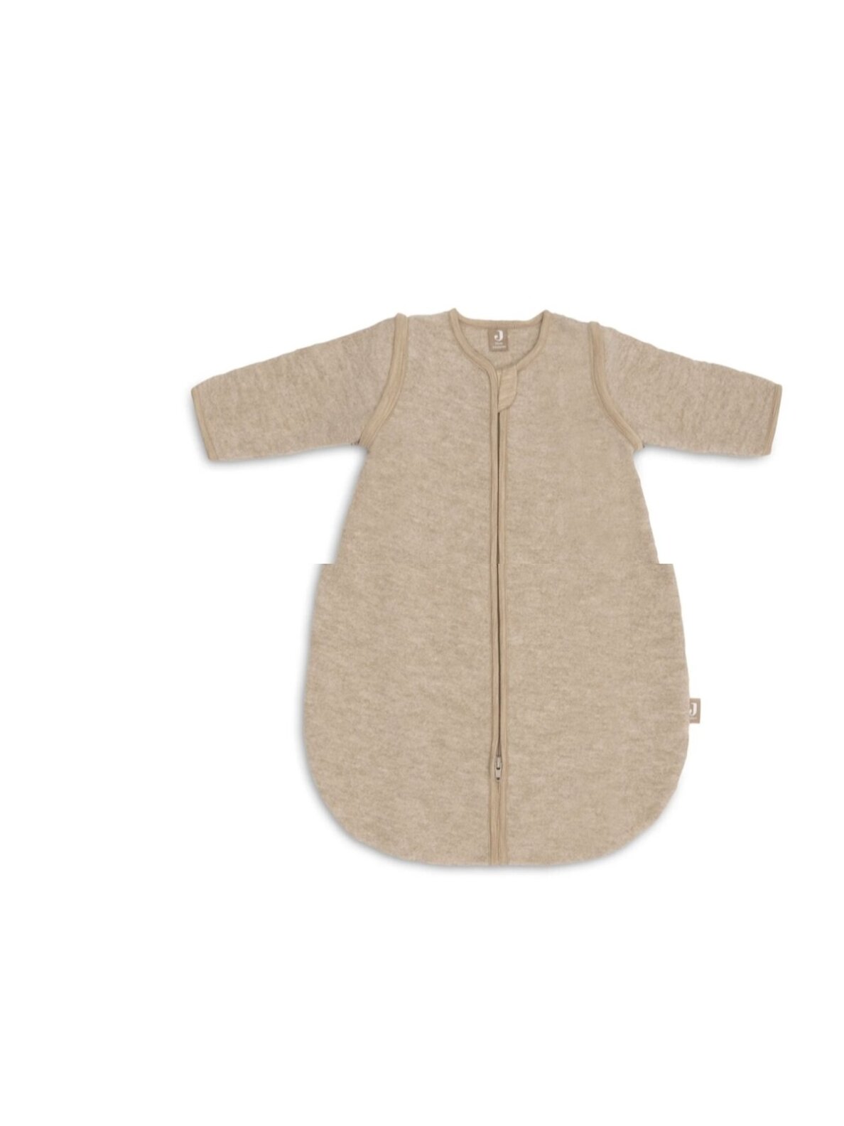 Merino Wool Sleeping Bag with Removable Sleeves 60 cm, TOG 2.0 - 2.5, Jollein, (Natural)