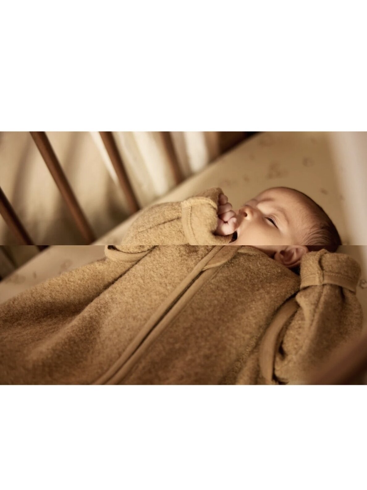 Merino Wool Sleeping Bag with Removable Sleeves 70 cm, TOG 2.0 - 2.5, Jollein, (Dark Hazel) 3