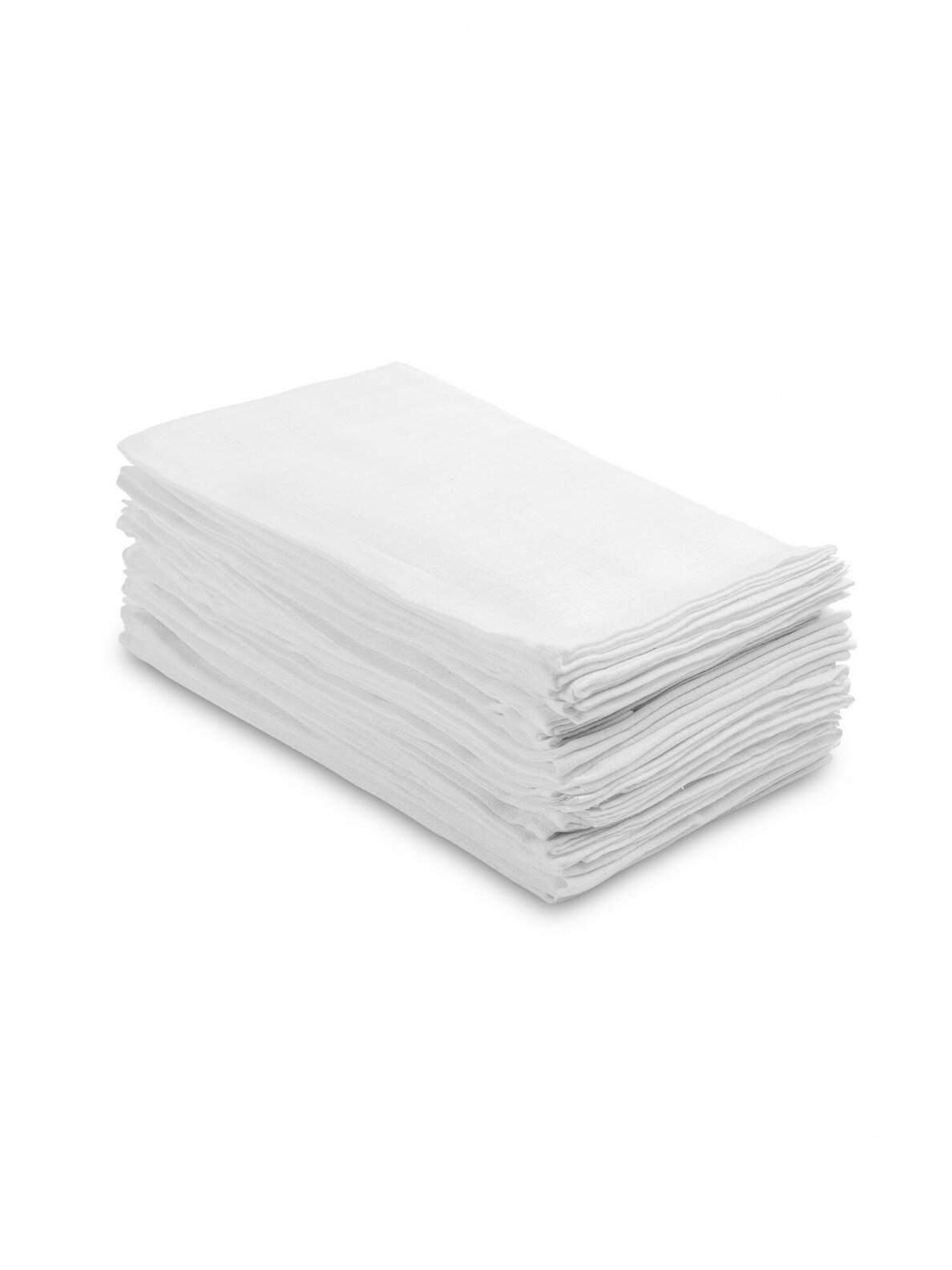 Gauze (muslin) diaper, 80x80cm, 1pc, White, Sensillo 1