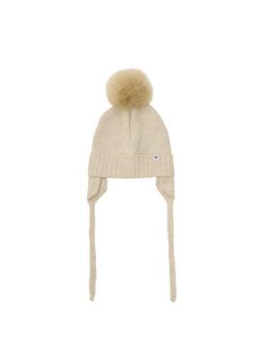 Knitted hat for babies Huttelihut (Sand)