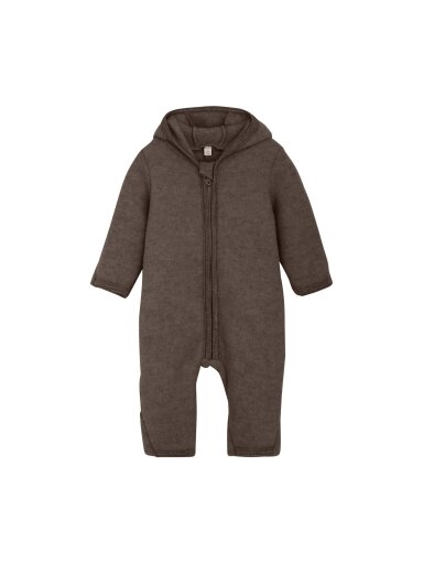 Merino wool jumpsuit with hood CeLaVi (Brown)