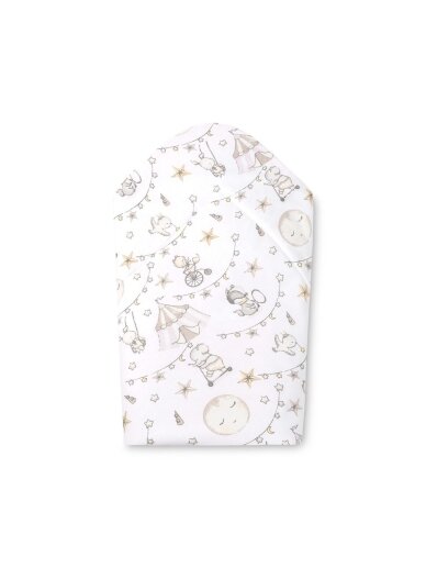Cotton Baby Wrap 75x75 cm, Circus Pink, Sensillo 1