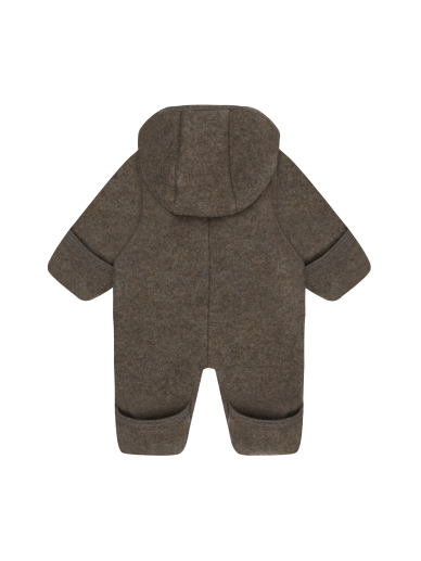 Merino wool jumpsuit with hood HUTTEliHUT Brown melange 2 Merino wool jumpsuit with hood HUTTEliHUT Brown melange 2