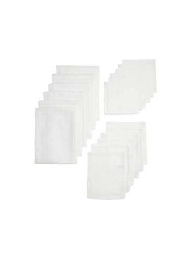Meyco Muslin Cloths Starter Set, White, 18 pcs