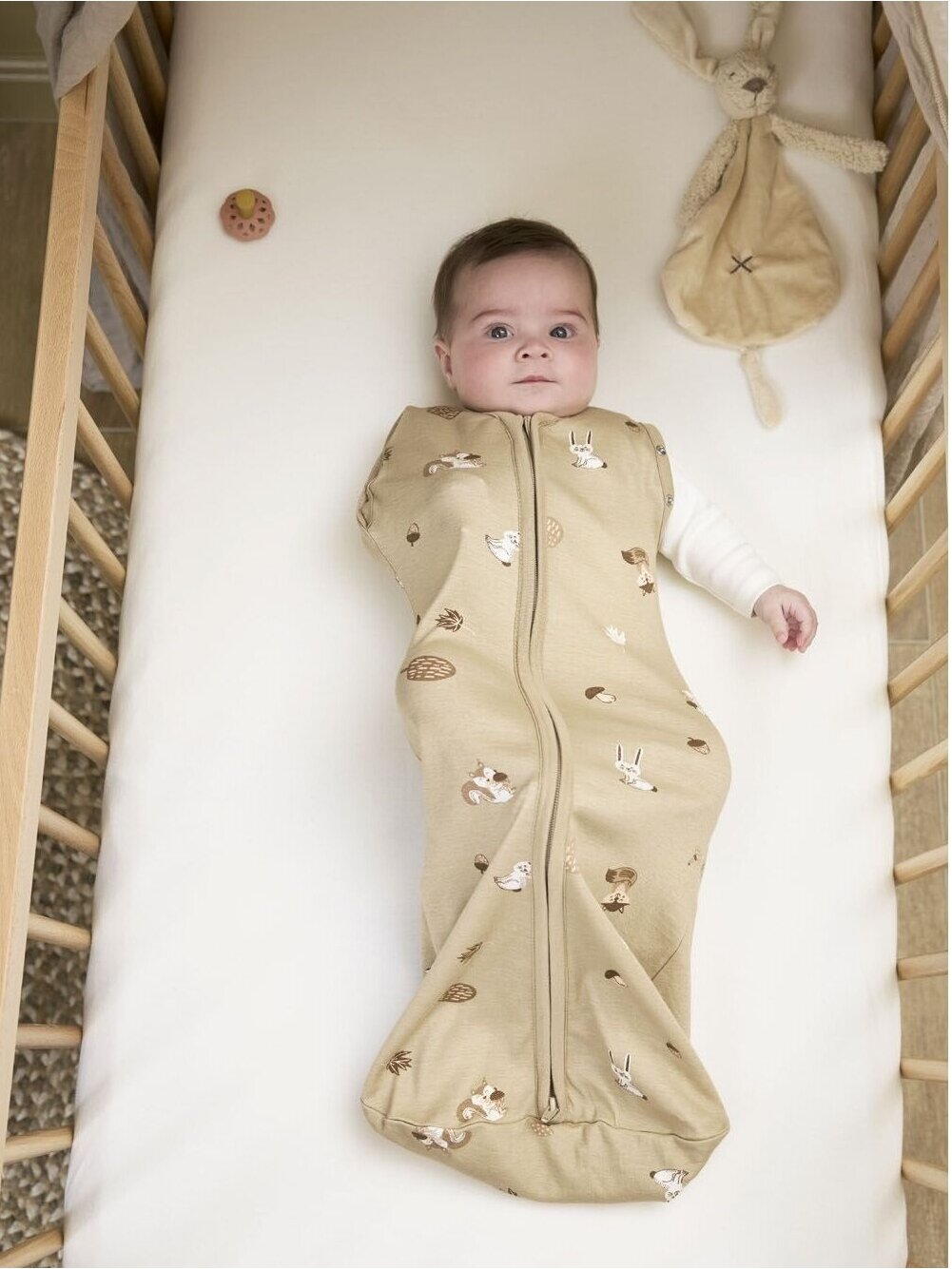 Sleeping bag-cocoon for baby 70 cm, TOG 0.3, Meyco Baby (Animal sand) 1