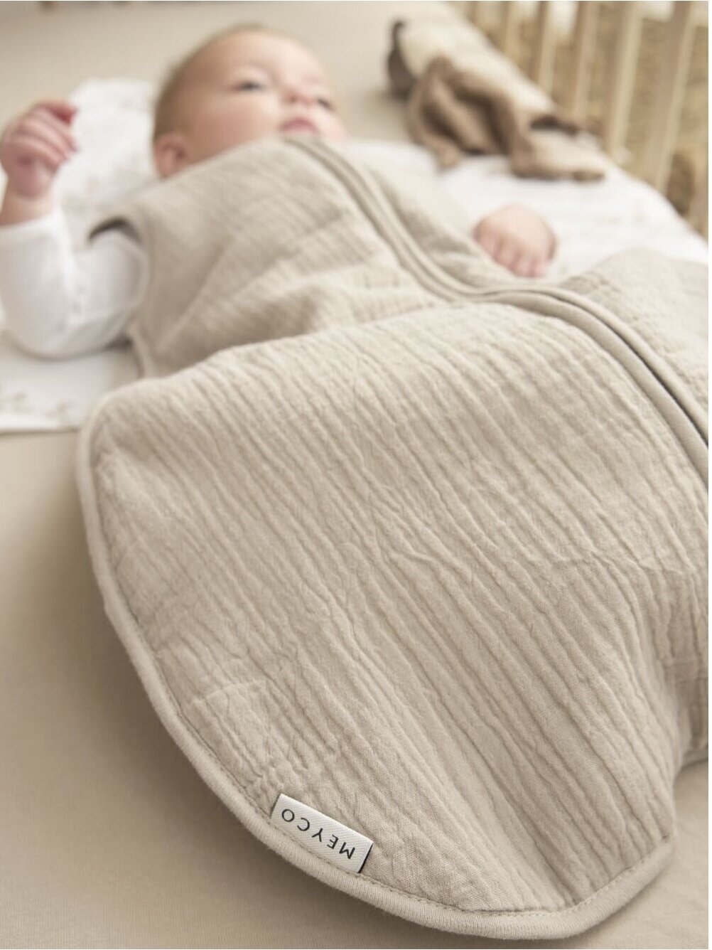 Sleeping bag for baby, 60cm TOG 2.0, Meyco Baby (Sand) 3 Sleeping bag for baby, 60cm TOG 2.0, Meyco Baby (Sand) 3