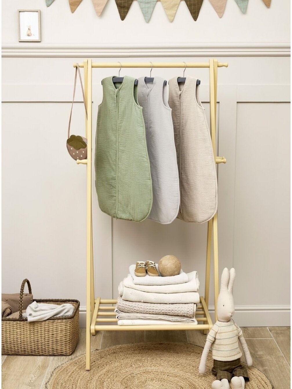Sleeping bag for baby, 60 cm TOG 2.0, Meyco Baby (Olive green) 4