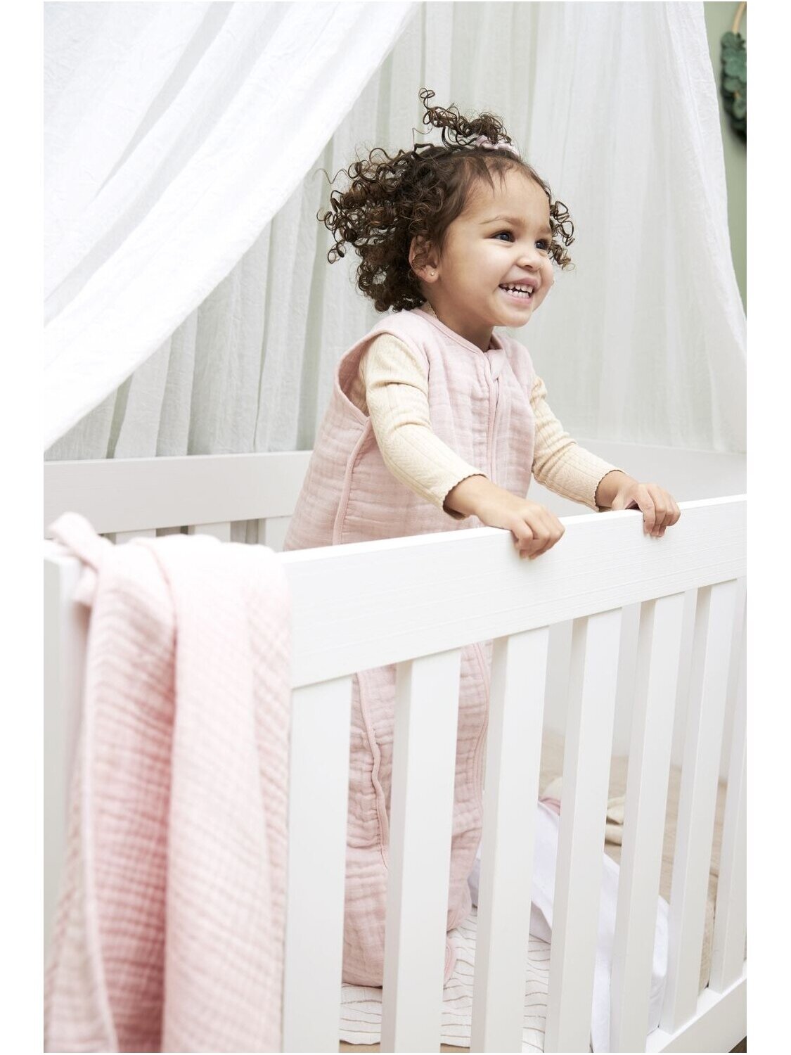 Muslin sleeping bag, TOG 0.5, 70cm, Meyco Baby Soft pink 2 Muslin sleeping bag, TOG 0.5, 70cm, Meyco Baby Soft pink 2