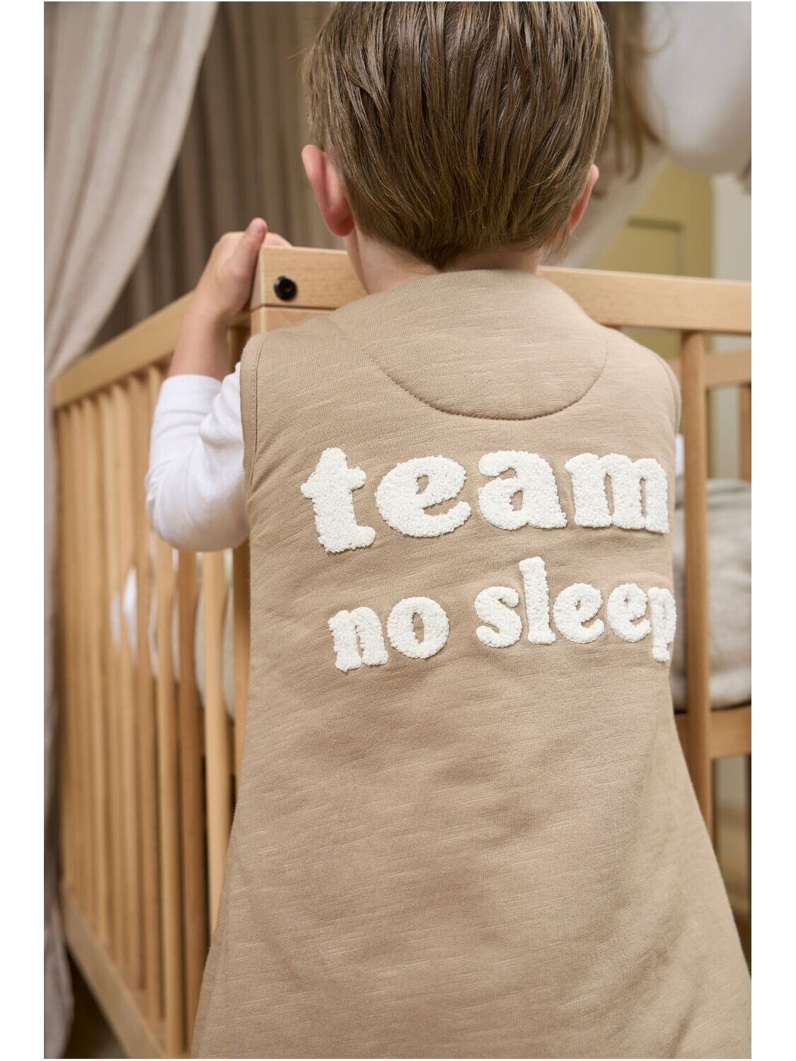 Baby sleep overall winter jumper 104cm, TOG 2.0, Meyco Baby Taupe/offwhite 4 Baby sleep overall winter jumper 104cm, TOG 2.0, Meyco Baby Taupe/offwhite 4
