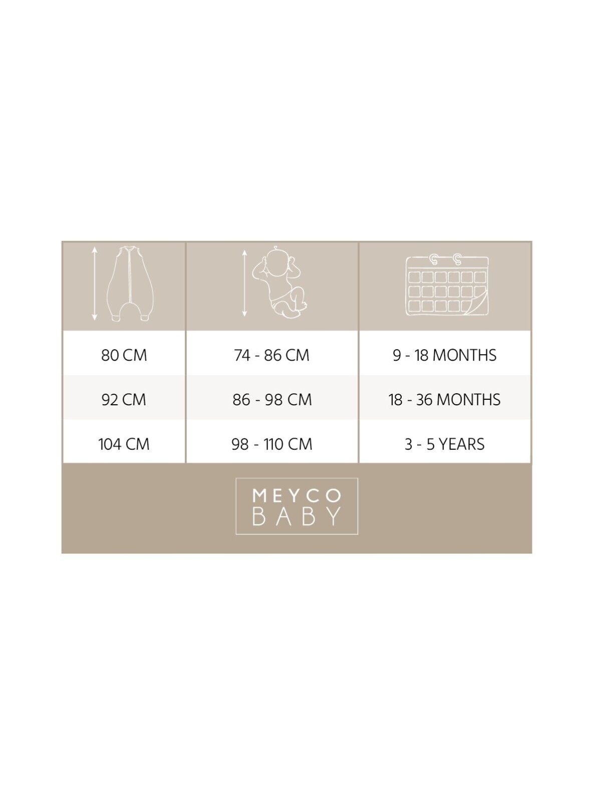 Baby sleep overall winter jumper 104cm, TOG 2.0, Meyco Baby Taupe/offwhite 6 Baby sleep overall winter jumper 104cm, TOG 2.0, Meyco Baby Taupe/offwhite 6