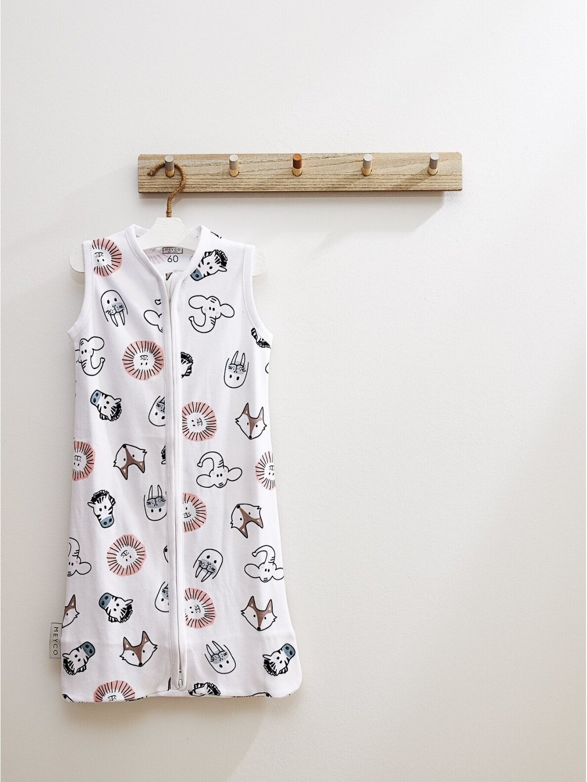 Sleeping bag for baby, by Meyco Baby, Animal, TOG 0.3, 60 cm. 2