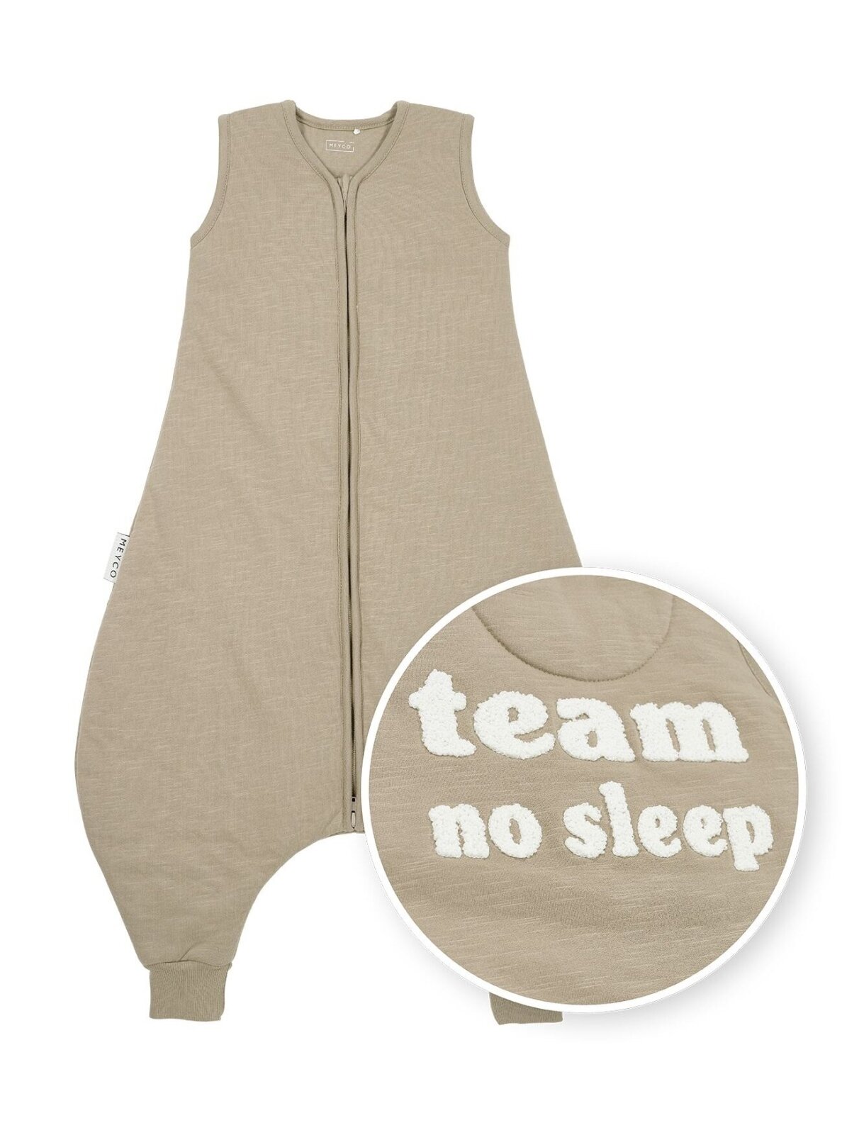 Baby sleep overall winter jumper 104cm, TOG 2.0, Meyco Baby Taupe/offwhite Baby sleep overall winter jumper 104cm, TOG 2.0, Meyco Baby Taupe/offwhite