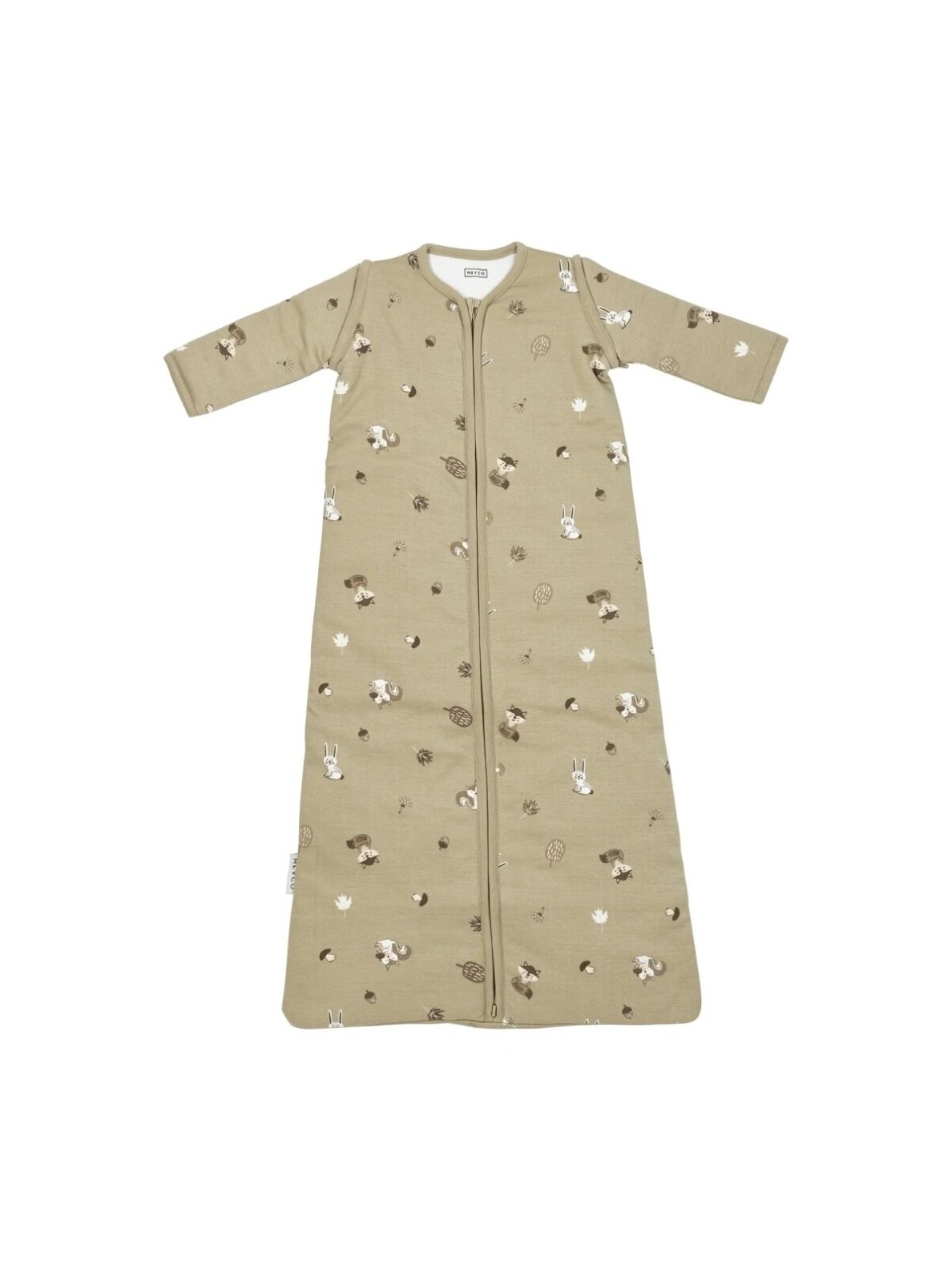 Sleeping bag with detachable sleeves 110 cm, TOG 2.5, Meyco (Forest Animals Sand) Sleeping bag with detachable sleeves 110 cm, TOG 2.5, Meyco (Forest Animals Sand)