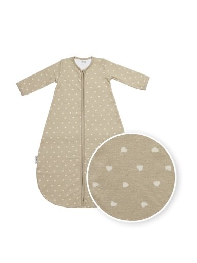 Sleeping bag for baby, 80 cm, TOG 1, Meyco Sweet heart sand/soft sand