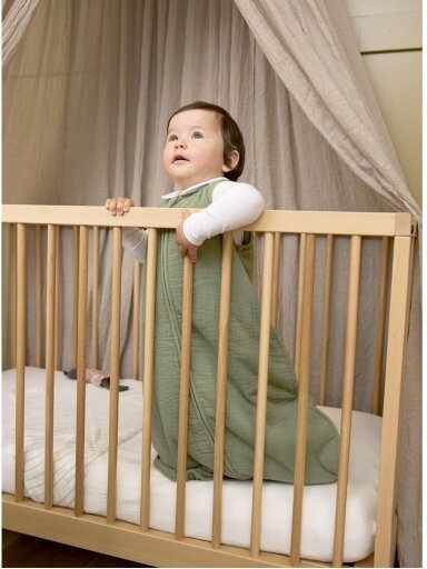 Musliinist magamiskott, 110 cm, Olive green, TOG 2.0, Meyco Baby