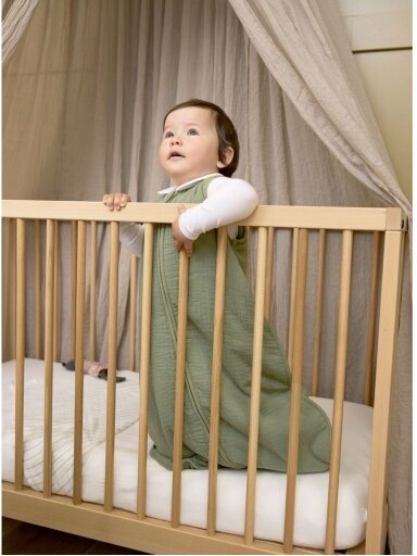 Musliinist magamiskott, Olive green, 60 cm, TOG 2.0, Meyco Baby