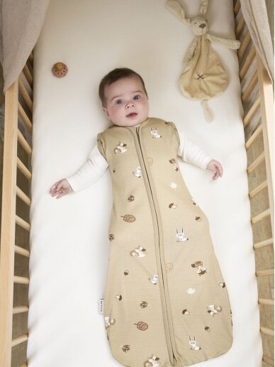 Sleeping bag-cocoon for baby 70 cm, TOG 0.3, Meyco Baby (Animal sand) 4 Sleeping bag-cocoon for baby 70 cm, TOG 0.3, Meyco Baby (Animal sand) 4