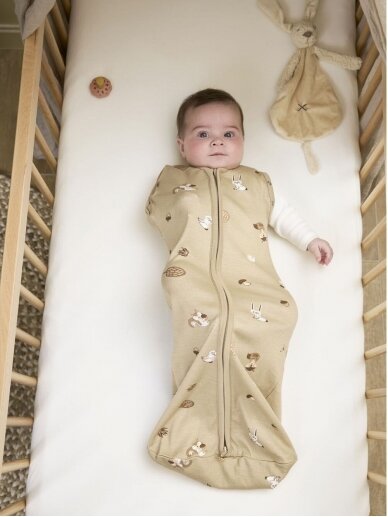 Sleeping bag-cocoon for baby 70 cm, TOG 0.3, Meyco Baby (Animal sand) 1 Sleeping bag-cocoon for baby 70 cm, TOG 0.3, Meyco Baby (Animal sand) 1