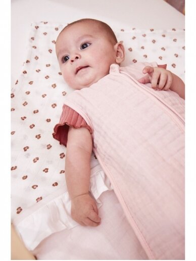Muslin sleeping bag, TOG 0.5, 70cm, Meyco Baby Soft pink 1