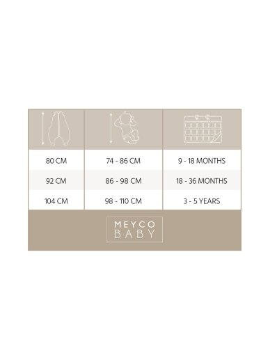 Baby sleep overall winter jumper, TOG 2.0, Meyco Baby 92 cm  2