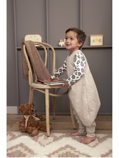 Baby sleep overall winter jumper, TOG 2.0, Meyco Baby, Slub greige, 80cm 2 Baby sleep overall winter jumper, TOG 2.0, Meyco Baby, Slub greige, 80cm 2