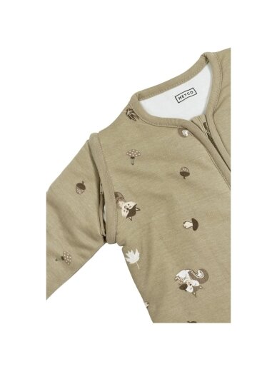 Sleeping bag with detachable sleeves 110 cm, TOG 2.5, Meyco (Forest Animals Sand) 2