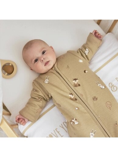 Sleeping bag with detachable sleeves 110 cm, TOG 2.5, Meyco (Forest Animals Sand) 3 Sleeping bag with detachable sleeves 110 cm, TOG 2.5, Meyco (Forest Animals Sand) 3