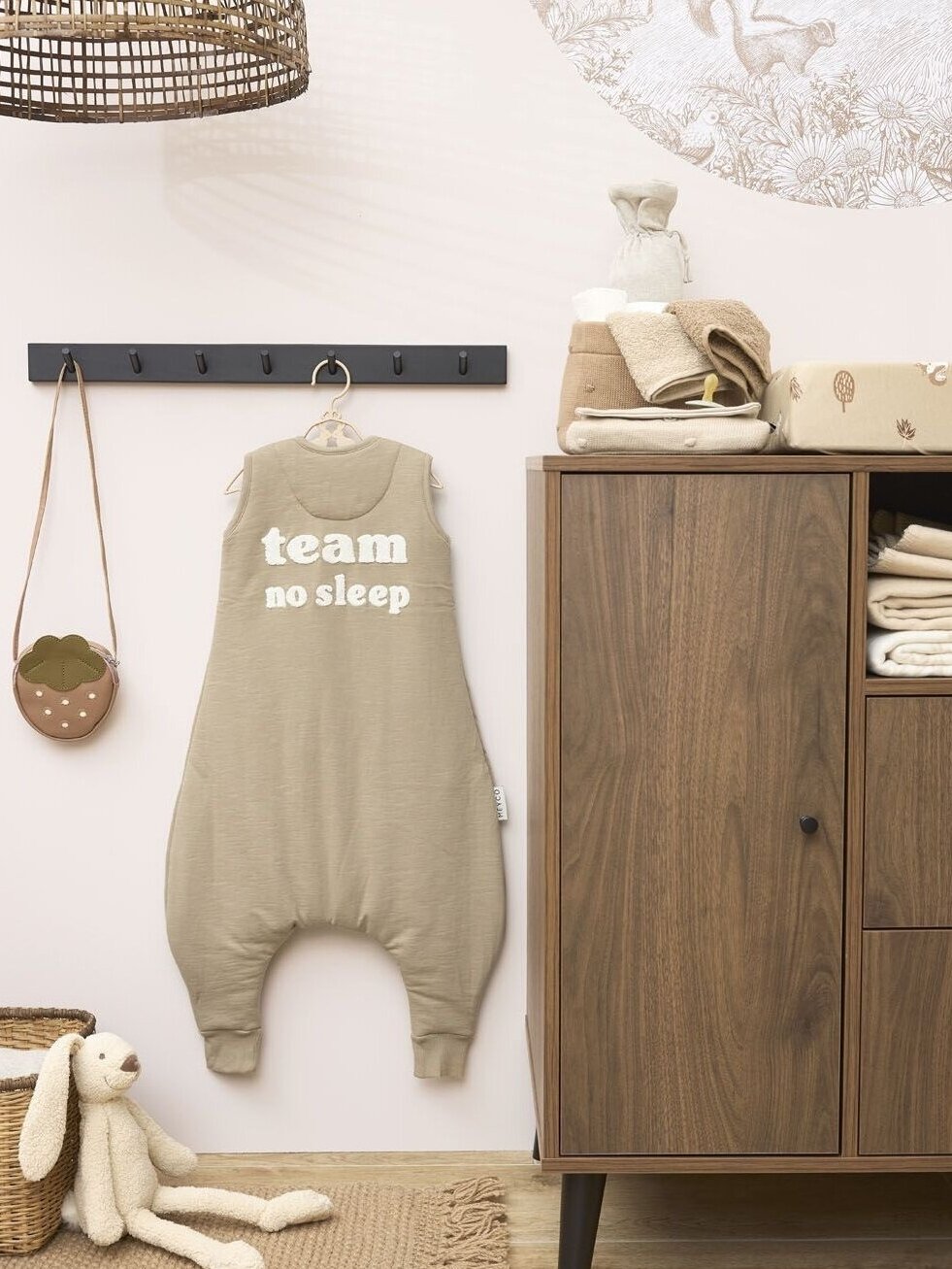 Baby sleep overall winter jumper 104cm, TOG 2.0, Meyco Baby Taupe/offwhite 1 Baby sleep overall winter jumper 104cm, TOG 2.0, Meyco Baby Taupe/offwhite 1