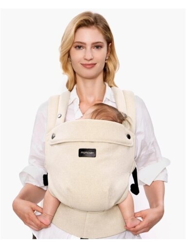 Momcozy ergonoomiline kandmiseade PUREHUG looduslikust linasest kangast, Light Amber