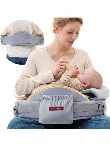 MOMCOZY EXCLUSIVE mälu-vahtkummist imetamispadi, hall