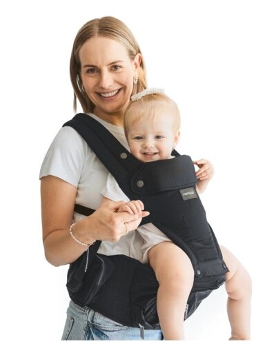 Momcozy MOVE2FIT 2IN1 baby carrier with hip seat, with mesh (Black)