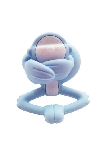 Mombella Monkey Teether Light blue 2 Mombella Monkey Teether Light blue 2