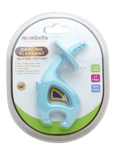 MOMBELLA teether, dancing elephant 3 months+ (Blue) 1
