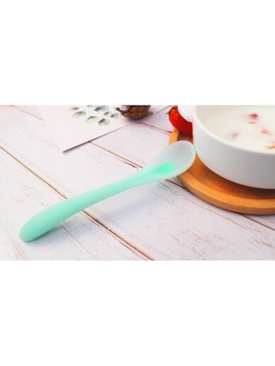 Mombella silicone spoons 2pcs, 3 months+ (Mint) 2