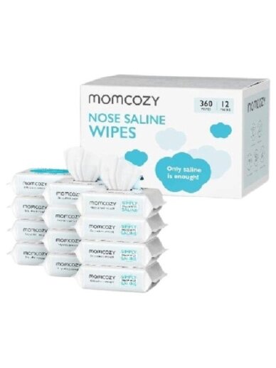 MOMCOZY wet wipes with saline solution, 12 packs, 60 pcs. MOMCOZY wet wipes with saline solution, 12 packs, 60 pcs.