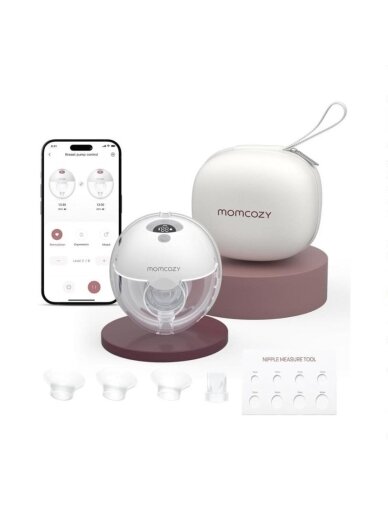 Momcozy M5 Smart wearable breast pump, grey