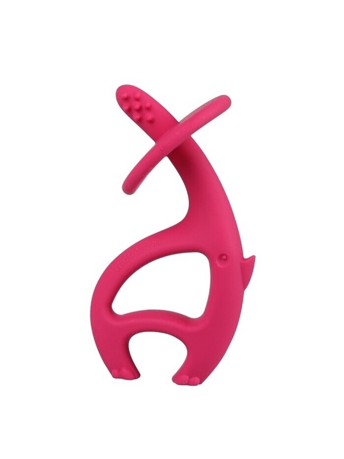 MOMBELLA teether, dancing elephant 3 months+ (Dark Pink)