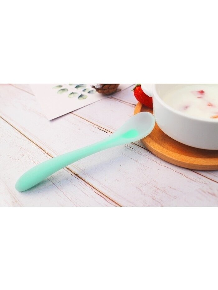 Mombella silicone spoons 2pcs, 3 months+ (Mint) 2 Mombella silicone spoons 2pcs, 3 months+ (Mint) 2