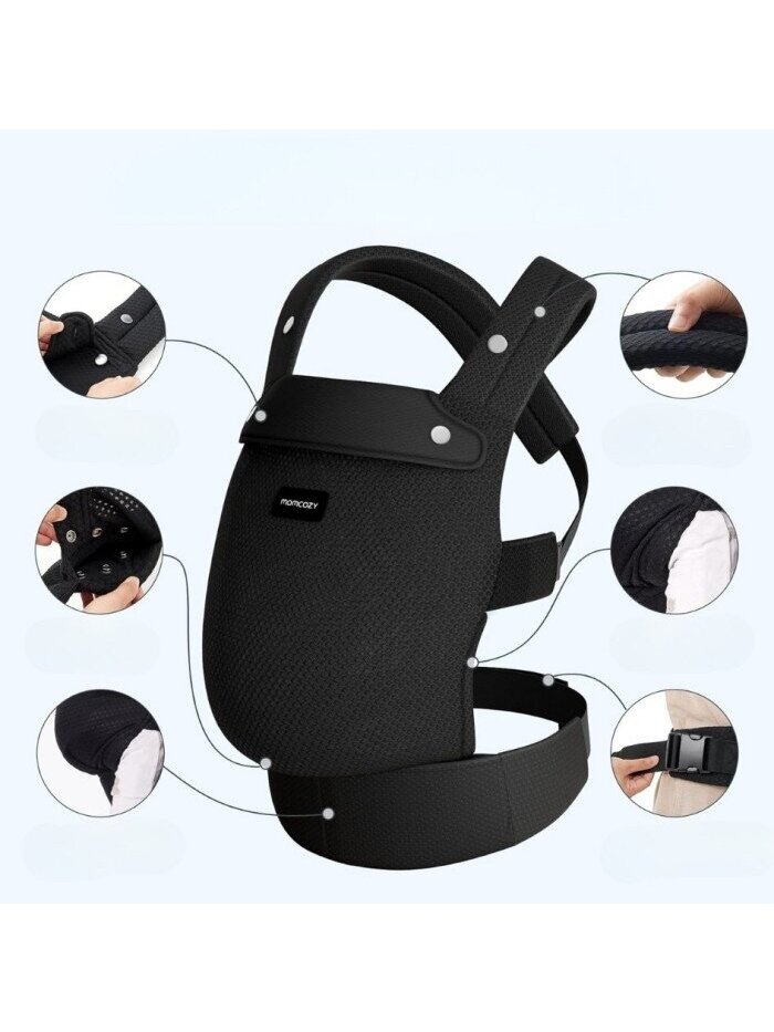 Momcozy ergonomic baby carrier with mesh (Black) 2 Momcozy ergonomic baby carrier with mesh (Black) 2